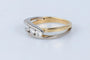 Bague 53 Bague 3 diamants en or jaune et blanc 18 carats 58 Facettes BGTDCC852