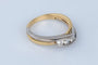 Bague 53 Bague 3 diamants en or jaune et blanc 18 carats 58 Facettes BGTDCC852