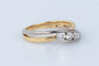 Bague 53 Bague 3 diamants en or jaune et blanc 18 carats 58 Facettes BGTDCC852