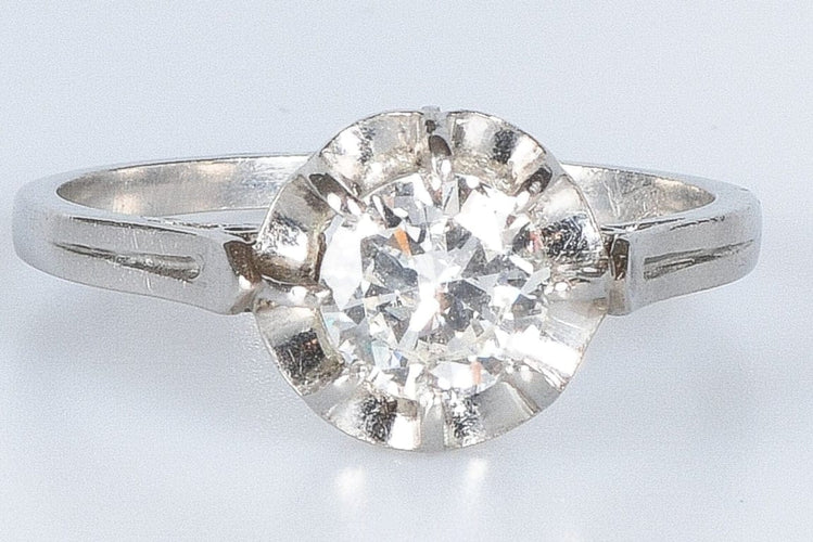 Bague 55 Bague solitaire en or blanc 18 carats avec diamant 0,75 ct 58 Facettes J5330495938-AIG6