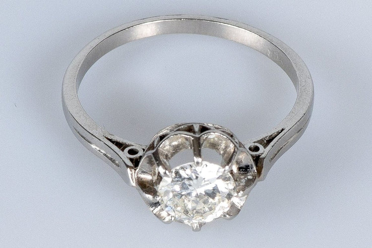 Bague 55 Bague solitaire en or blanc 18 carats avec diamant 0,75 ct 58 Facettes J5330495938-AIG6