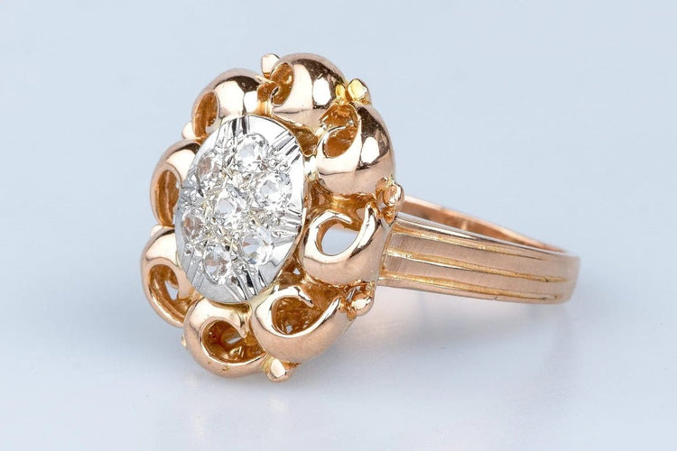 Bague 53 Bague en or rose 18 ct avec diamants 58 Facettes BGROSDCC879
