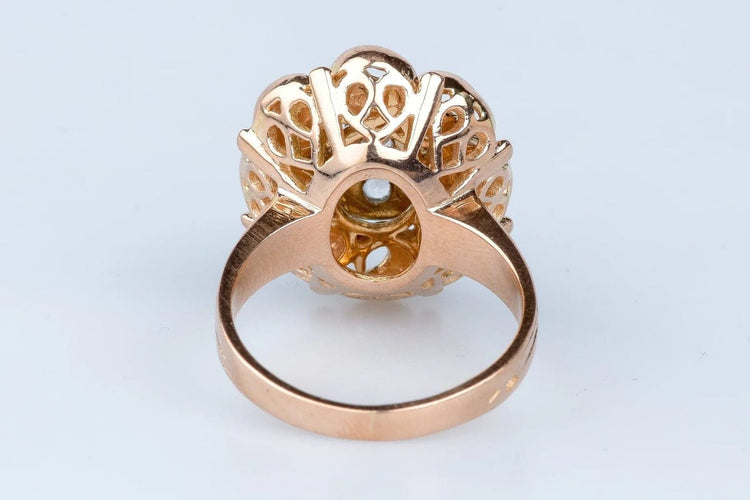 Bague 53 Bague en or rose 18 ct avec diamants 58 Facettes BGROSDCC879