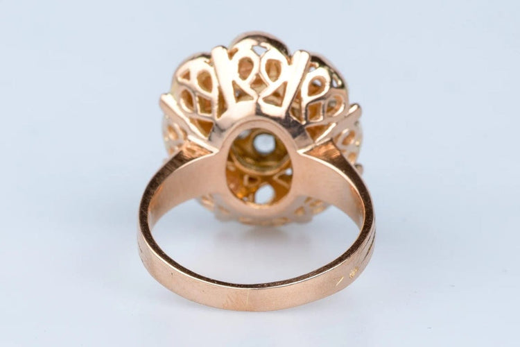 Bague 53 Bague en or rose 18 ct avec diamants 58 Facettes BGROSDCC879
