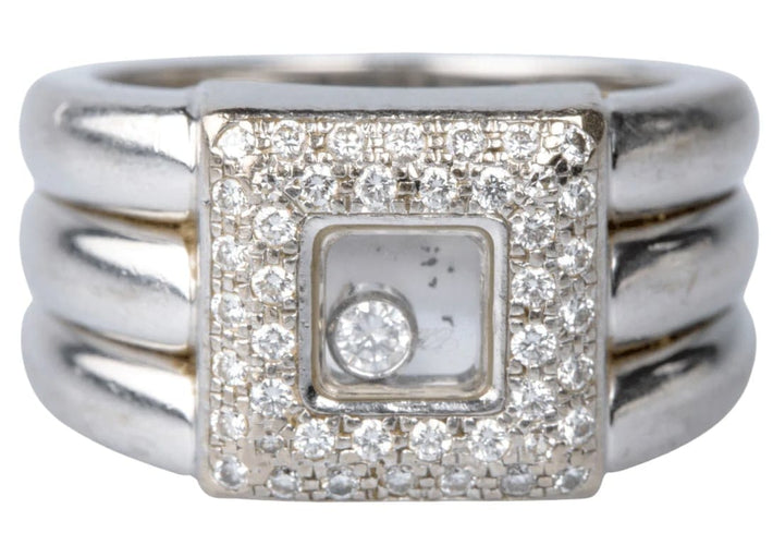 Bague 54 Chopard - Bague en or blanc 18 carats et 45 diamants 58 Facettes BG-CHOP1-104