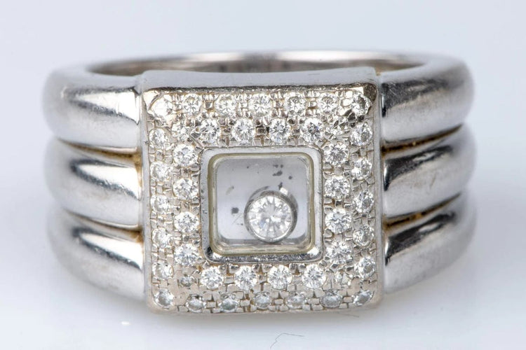 Bague 54 Chopard - Bague en or blanc 18 carats et 45 diamants 58 Facettes BG-CHOP1-104