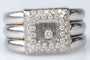 Bague 54 Chopard - Bague en or blanc 18 carats et 45 diamants 58 Facettes BG-CHOP1-104