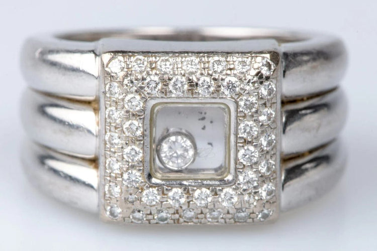 Bague 54 Chopard - Bague en or blanc 18 carats et 45 diamants 58 Facettes BG-CHOP1-104