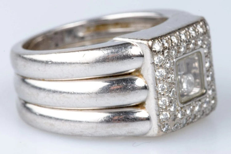 Bague 54 Chopard - Bague en or blanc 18 carats et 45 diamants 58 Facettes BG-CHOP1-104