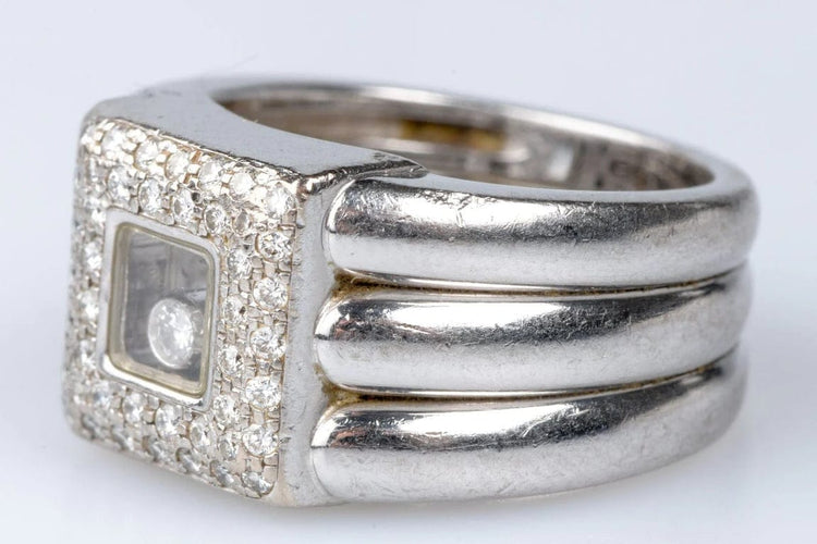 Bague 54 Chopard - Bague en or blanc 18 carats et 45 diamants 58 Facettes BG-CHOP1-104