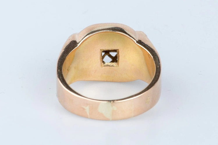 Bague 56 Bague en or rose 18 carats avec diamants 58 Facettes BGTKCC870