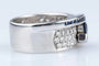 Bague 50 Bague en or blanc 18 carats avec saphirs et diamants 1,65 ct 58 Facettes BGADOC405-107