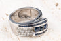 Bague 50 Bague en or blanc 18 carats avec saphirs et diamants 1,65 ct 58 Facettes BGADOC405-107