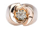 Bague 59 Bague en or rose 18 carats avec diamant 0,20 ct 58 Facettes BGARTDECO020-107