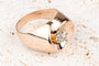 Bague 59 Bague en or rose 18 carats avec diamant 0,20 ct 58 Facettes BGARTDECO020-107