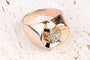 Bague 59 Bague en or rose 18 carats avec diamant 0,20 ct 58 Facettes BGARTDECO020-107