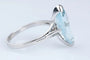 Bague 63 Bague marquise en or blanc 18 carats avec aigue-marine 6,43 ct 58 Facettes BGTOPOC402-107