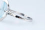 Bague 63 Bague marquise en or blanc 18 carats avec aigue-marine 6,43 ct 58 Facettes BGTOPOC402-107