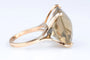 Bague 56 Bague cocktail en or jaune 18 carats avec citrine taille coussin 58 Facettes 400002-107
