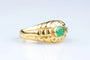 Bague 53 Bague gypsy vintage en or jaune, émeraude ovale et diamants 58 Facettes 413151299-107