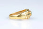 Bague 53 Bague gypsy vintage en or jaune, émeraude ovale et diamants 58 Facettes 413151299-107