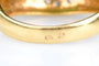 Bague 53 Bague gypsy vintage en or jaune, émeraude ovale et diamants 58 Facettes 413151299-107