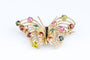 Broche Broche papillon vintage en or jaune 18 ct sertie de 14 pierres fines 58 Facettes BCPAP5342-107