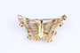 Broche Broche papillon vintage en or jaune 18 ct sertie de 14 pierres fines 58 Facettes BCPAP5342-107