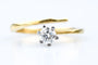 Bague 55 Bague solitaire diamant en or jaune 18 carats 58 Facettes BG-31200195-107