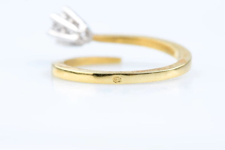 Bague 55 Bague solitaire diamant en or jaune 18 carats 58 Facettes BG-31200195-107