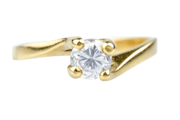 Bague 56 Bague solitaire diamant en or jaune 18 carats 58 Facettes BG31200146-107