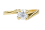 Bague 56 Bague solitaire diamant en or jaune 18 carats 58 Facettes BG31200146-107