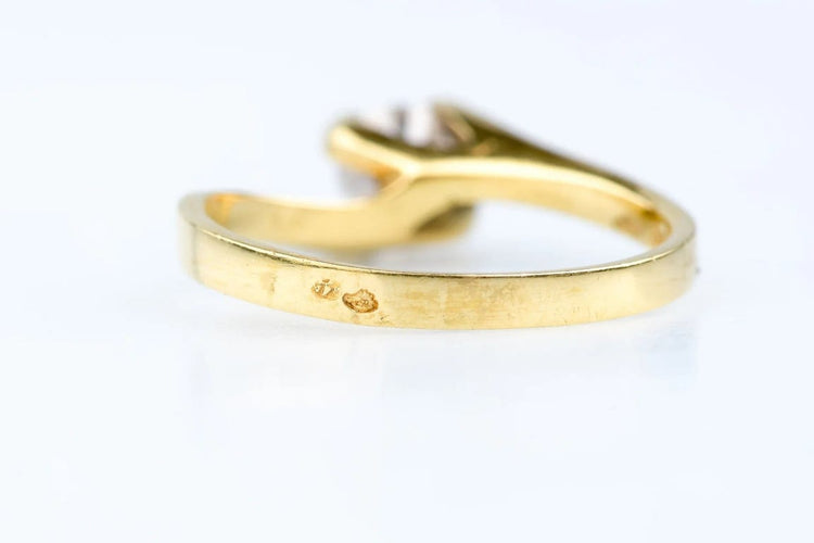 Bague 56 Bague solitaire diamant en or jaune 18 carats 58 Facettes BG31200146-107