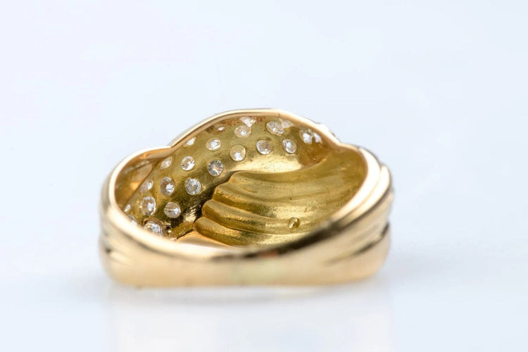 Bague 51 Bague pavée de diamants 0,40 ct en or jaune 18K 58 Facettes BG31300540-107