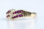 Bague 55 Bague rubis et diamants en or jaune 18 carats 58 Facettes BGRUCC1315-107