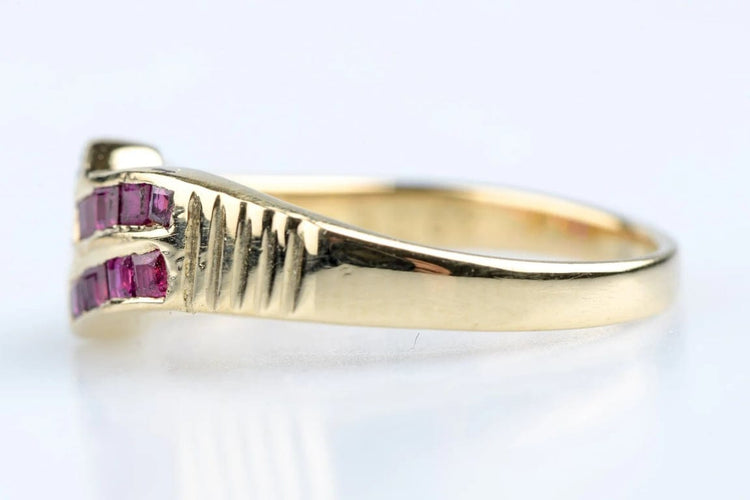 Bague 55 Bague rubis et diamants en or jaune 18 carats 58 Facettes BGRUCC1315-107
