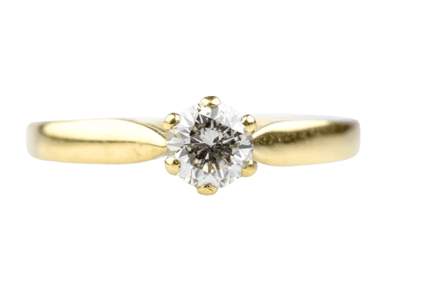 Bague 61 Bague solitaire diamant en or jaune 18 carats 58 Facettes BG-31200192-107
