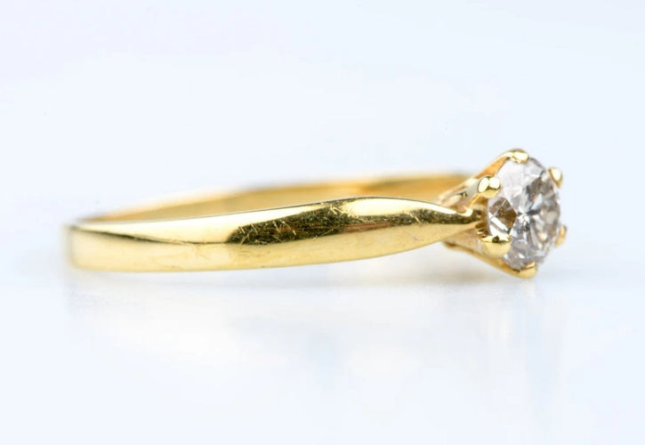 Bague 61 Bague solitaire diamant en or jaune 18 carats 58 Facettes BG-31200192-107