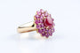 Bague 52 Bague fleur en or jaune 18K avec rubis 3,35 ct 58 Facettes BGRUBIOC583-107