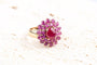 Bague 52 Bague fleur en or jaune 18K avec rubis 3,35 ct 58 Facettes BGRUBIOC583-107