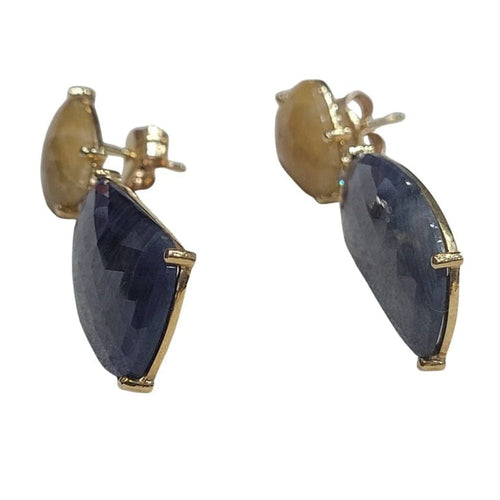 Boucles d'oreilles Boucles d'oreilles en saphirs et diamants 58 Facettes T525