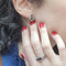 Bague 53 Parure - Bague et boucles d'oreilles en or blanc 18 carats saphirs et diamants 58 Facettes S186PE253