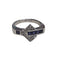 Bague 53 Parure - Bague et boucles d'oreilles en or blanc 18 carats saphirs et diamants 58 Facettes S186PE253