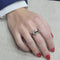 Bague 53 Parure - Bague et boucles d'oreilles en or blanc 18 carats saphirs et diamants 58 Facettes S186PE253
