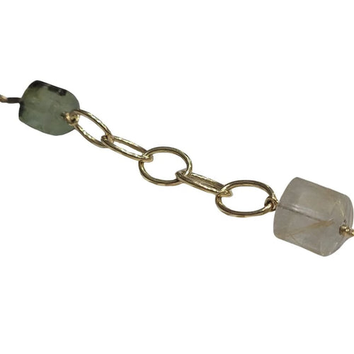 Collier Collier en or 18 carats et verre de Murano avec quartz 58 Facettes COVMA01