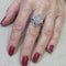 Bague 55 Bague en or blanc 18 carats et diamants 58 Facettes SMAM01