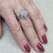 Bague 55 Bague en or blanc 18 carats et diamants 58 Facettes SMAM01
