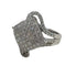 Bague 55 Bague en or blanc 18 carats et diamants 58 Facettes SMAM01
