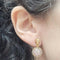 Boucles d'oreilles Boucles d'oreilles en or rose 18 carats avec saphirs et diamants 58 Facettes PE540