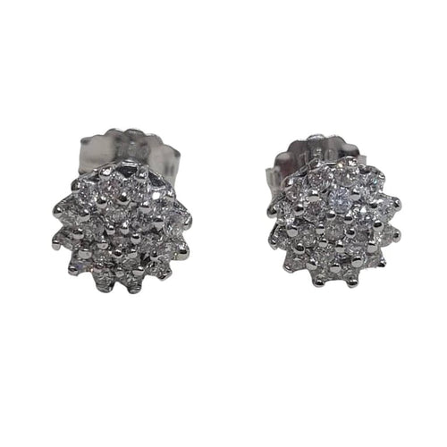 Boucles d'oreilles Boucles d’oreilles en or blanc 18 carats et diamants 58 Facettes PE551